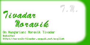 tivadar moravik business card